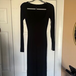 SKIMS Black Long Sleeve Dress
